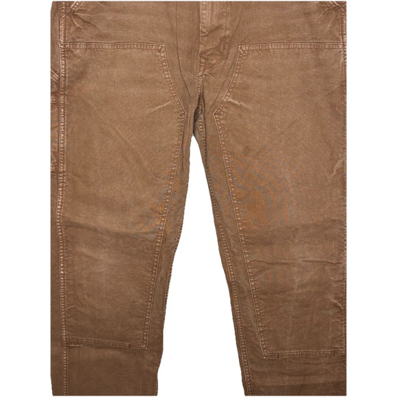 AE77 American Eagle Loose Carpenter Pants 34x31 Brown Double Knee Canvas Work - Picture 2 of 8